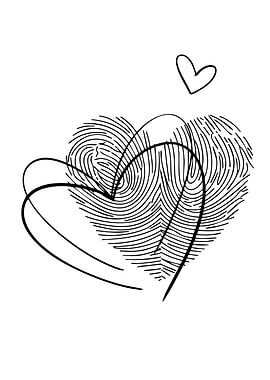 Fingerprint Heart Art