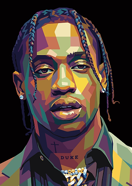 Travis Scott Pop Art Portrait