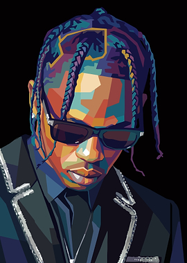Travis Scott Pop Art Portrait