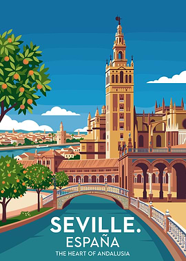 Seville, Spain Travel Poster
