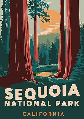 Sequoia National Park Vintage Poster