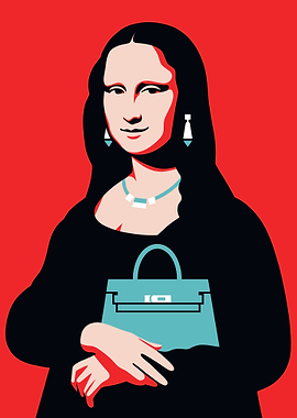 Mona Lisa with Handbag and Jewelry