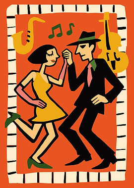Jazz Dance Wall Art Print