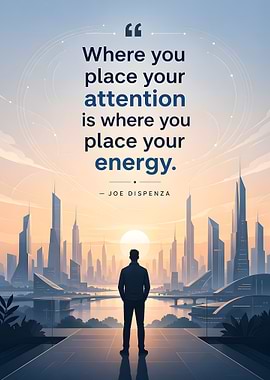 Inspirational Quote Over Cityscape