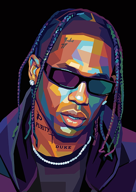 Travis Scott Pop Art Portrait