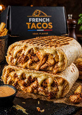 Delicious French Tacos with Fries