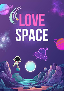 Aesthetic Astronaut in Love Space