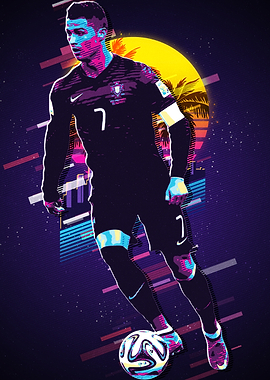 Cristiano Ronaldo Retro Art
