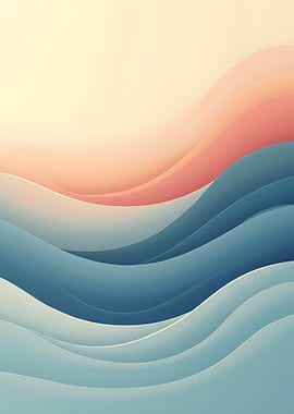 Abstract Soundwave Composition – Vector Wall Art Print
