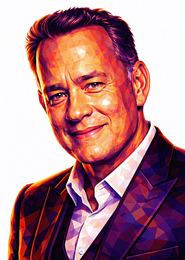 Tom Hanks Pop Art Portrait