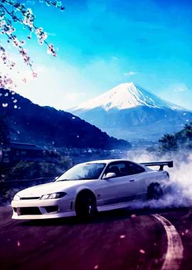 Forza Modification Car with Mount Fuji