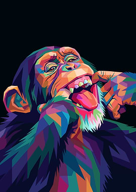 Chimpanzee Making a Funny Face