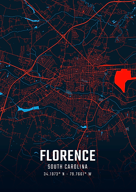 Florence South Carolina City Map