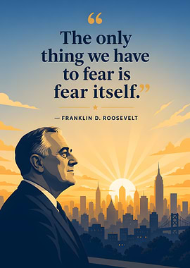 Franklin D. Roosevelt Quote Poster
