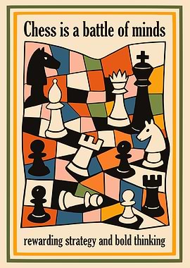 Chess is a battle of minds poster