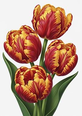Red and Yellow Tulips