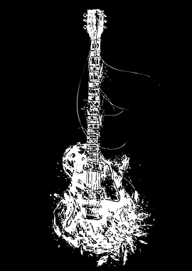 Abstract Electric Guitar Art