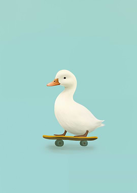 Duck on a Skateboard