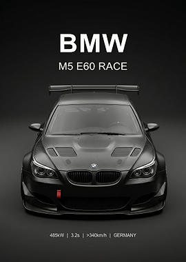 Race Car BMW M5 E60 poster