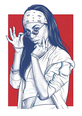 Stylish Woman with Bandana and Sunglasses