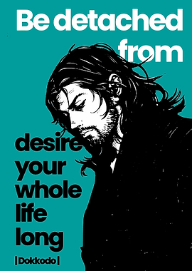 Manga Style Man with Inspirational Text