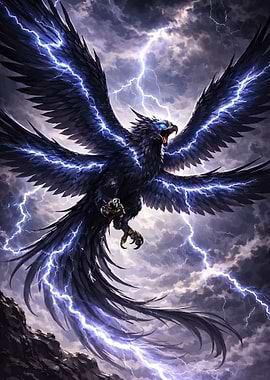 Thunderbird with Lightning Wings
