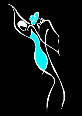 Couple dancing tango