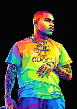 Colorful Portrait of DaBaby