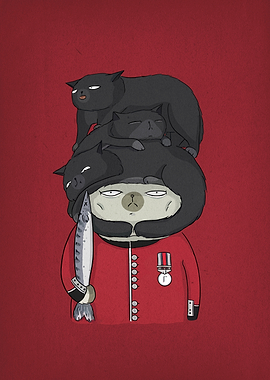 Bear Guard with Cats and Fish