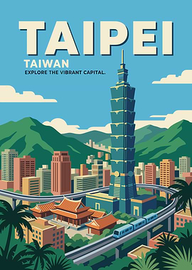 Taipei Cityscape with Taipei 101