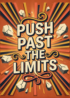 Push Past The Limits Motivational Poster