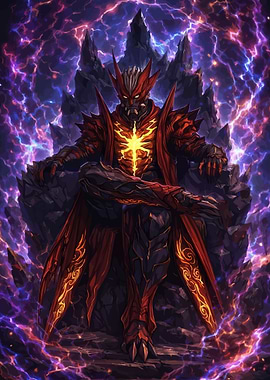 Demonic King on Throne