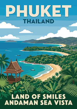 Phuket Thailand Travel Poster