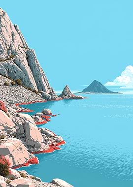 Coastal Landscape with Rocky Islands