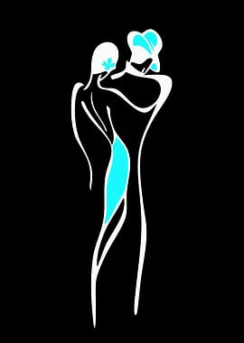 Elegant Couple Dancing Silhouette