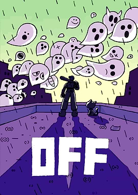 OFF Game Poster with Character and Ghosts