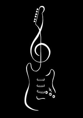Guitar and Treble Clef Fusion
