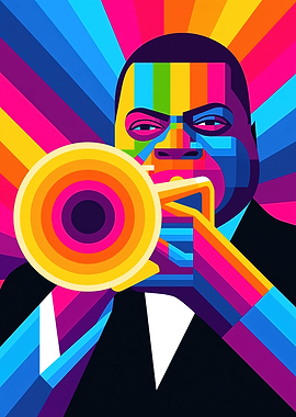 Colorful Jazz Musician Portrait