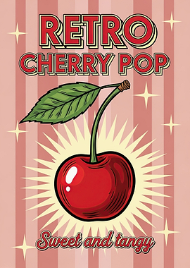 Retro Cherry Pop Advertisement