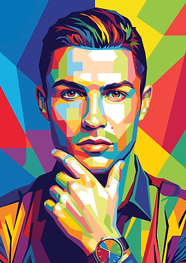 Cristiano Ronaldo Pop Art Portrait