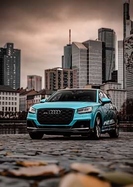 Audi Q2 in Cityscape