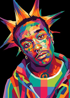 Colorful Portrait of Lil Uzi Vert