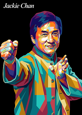 Jackie Chan Pop Art Portrait