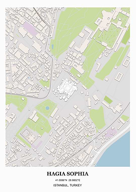 Hagia Sophia Map Istanbul