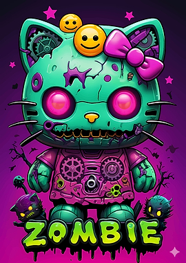 Zombie Hello Kitty with Gears