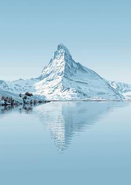 Majestic Mountain Reflected in Calm Water