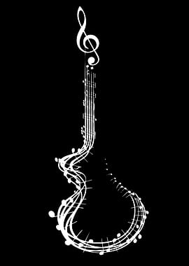 Musical Guitar Silhouette