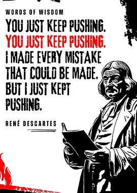 René Descartes quote poster