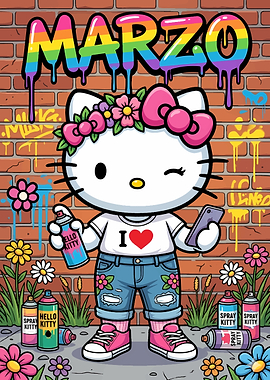 Hello Kitty Graffiti Art