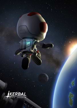 Kerbal Space Program astronaut in space